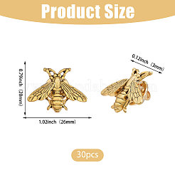 30 шт. булавка на лацкан в виде пчелы из сплава&nbsp;JEWB-CA0001-80
