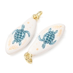 Pendentifs en laiton imprimés&nbsp;KK-CBA3895-02B-G