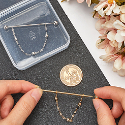 2 шт. 2-х цветные латунные подвесные броши-цепочки FIND-GF0006-86