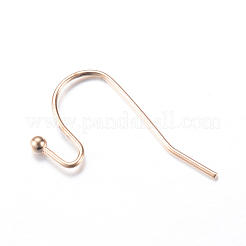 アイアン製ピアスフック  ライトゴールド  19x13mm  ピン：0.8mm&nbsp;IFIN-T001-05KC