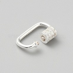 スターリングシルバーのラインストーン留め具925個  オーバル  銀  14.5x8.5x1.2mm&nbsp;STER-WH0004-031S