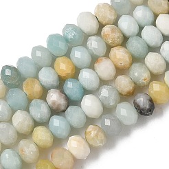 Нити из натуральных цветочных бусин амазонита G-D344-A35