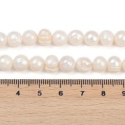 Fili di perle di perle d'acqua dolce coltivate naturali&nbsp;PEAR-I007-07J-08A