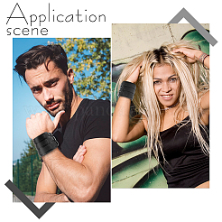 Панк-рок стиля кожаные браслеты BJEW-WH0816-013B