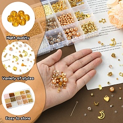 Наборы для самостоятельного изготовления браслетов из сплава и стеклянных бусин&nbsp;DIY-FS0007-77