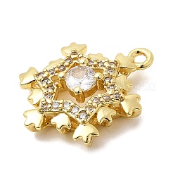 Pendentifs de noël en laiton micro pave zircone cubique&nbsp;KK-L258-04G-E01