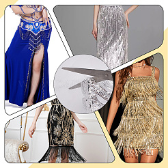 5 ярд полиэстеровых лент с кисточками&nbsp;SRIB-CY0001-07B