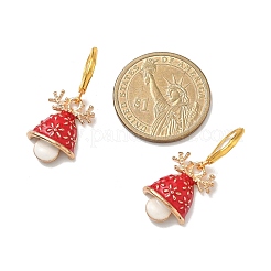 Серьги с рождественским колокольчиком из латуни EJEW-JE06598