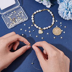 100 шт. 2-цветные латунные бусины для покрытия стойки&nbsp;KK-BC0012-82