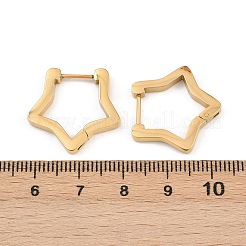 Серьги-кольца в форме звезд из нержавеющей стали 3304&nbsp;EJEW-P324-02G