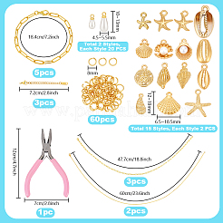 Set zum Basteln von Halsketten und Armbändern mit Meeresmotiven&nbsp;DIY-PH00003