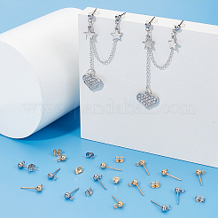 Фурнитура для сережек-гвоздиков из нержавеющей стали 304 STAS-UN0015-38