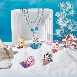 20шт 5 стиля непрозрачные подвески из смолы RESI-CA0001-33