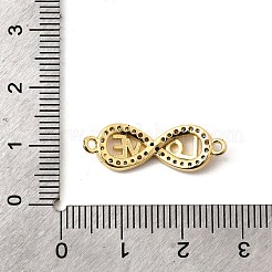 Шармы-соединители из латуни с микропаве из кубического циркония&nbsp;KK-I360-033G