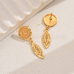 Винтажные французские ближневосточные серьги-гвоздики из сплава с конским глазом&nbsp;XZ9039