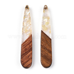 Подвески из прозрачной смолы и ореха RESI-TAC0021-109