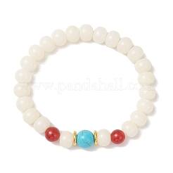 Dehnbare Armbänder mit Perlen aus natürlicher Bodhi-Wurzel&nbsp;BJEW-TA00735
