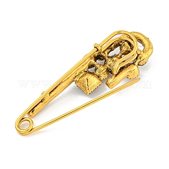 Брошь из сплава с красочными стразами JEWB-U006-18G