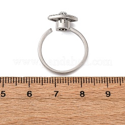 Вращающиеся манжетные кольца с микропаве из кубического циркония из латуни&nbsp;RJEW-S636-02P