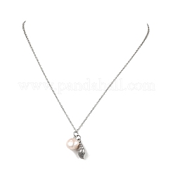 Halskette mit Anhänger aus muschelförmigem&nbsp;NJEW-JN06087