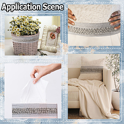 Отделка кружевом из полиэстера и пластиковых бусин OCOR-WH20005-45B