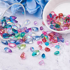 200шт 2 стиля прозрачные стеклянные подвески GLAA-TA0001-12