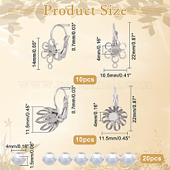 Kits de fabrication de boucles d'oreilles à levier en forme de fleur à faire soi-même&nbsp;DIY-DC0001-48