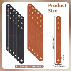 2шт. 2-цветный регулируемый простой кожаный шнур-браслет BJEW-OC0001-24A