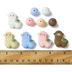 Силиконовые фокусные бусины альпака/круглые SIL-FS0001-13