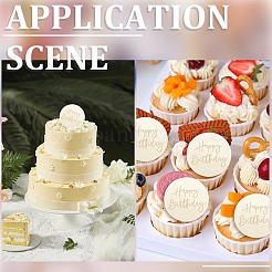 21 Stück Acryl-Geburtstags-Cupcake-Einlegekarte mit Spiegeleffekt&nbsp;AJEW-SP0001-65A