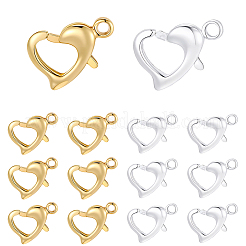 20 шт. 2-х цветные латунные карабины-клешни&nbsp;KK-BBC0022-44