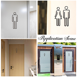 Cartelli per bagni maschili e femminili con retro adesivo acrilico&nbsp;AJEW-WH20054-401C