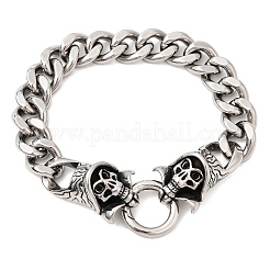 Браслеты из кубинских цепей из нержавеющей стали 304 для унисекс BJEW-A092-06A-P