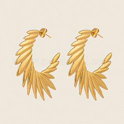 Серьги-гвоздики в форме крыльев ангела из нержавеющей стали в форме буквы С SR8841-1