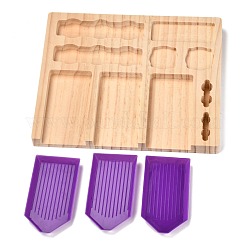 Plateau de rangement d'outils de support de peinture de diamant de bricolage en bois&nbsp;DIY-L058-A03