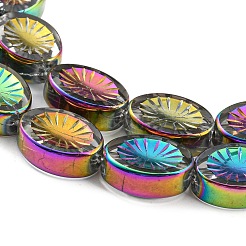 Стеклянные бусины с гальваническим покрытием  EGLA-G037-13A-FP03