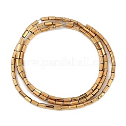 Гальванические нити из синтетических немагнитных гематитовых бусин G-G174-D01-01