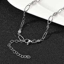 Ожерелья из цветочной цепочки из нержавеющей стали 304 для женщин NJEW-A046-02C-P