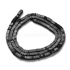 天然石瑪瑙ビーズ連売り  染め  正方形  ブラック  2.5x2.5x1.5mm  穴：1mm  約236個/連  15.08''（38.3センチメートル）&nbsp;G-M422-A01-01A