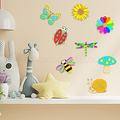 100 комплект 10-х стилевых необработанных деревянных подвесных украшений AJEW-AR0001-70