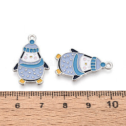 Подвески в виде пингвинов из эмалированного сплава с покрытием для стеллажей&nbsp;ENAM-T024-76A-P