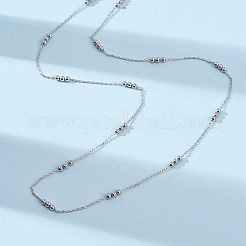 2 мм латунные круглые шариковые кабельные цепочки ожерелья MAK-L045-01P