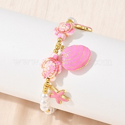 Bracelets à breloques en forme d'étoile de mer&nbsp;KK-CBA68DA-16G-04