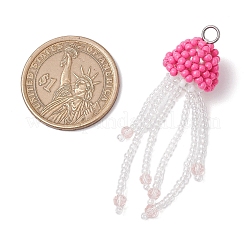 5 шт. подвески в виде медуз из двухцветного стеклянного бисера&nbsp;PALLOY-MZ00660