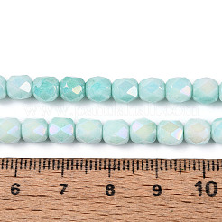 Антикоррозийные гальванические стеклянные бусины&nbsp;GLAA-N057-6mm-02