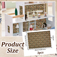 Mini maison de poupée salon chambre papier peint&nbsp;DIY-WH0504-841A-05