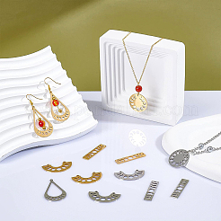 16 шт. 8 стиля 201 нержавеющая сталь соединительные подвески и кулоны&nbsp;STAS-BC0003-36