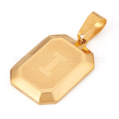 1шт. прямоугольник из нержавеющей стали с подвесками в виде букв&nbsp;NJEW-TA0001-22I