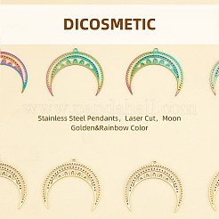 8 шт. 2-цветное ионное покрытие (IP) 201 подвески из нержавеющей стали&nbsp;STAS-DC0006-19