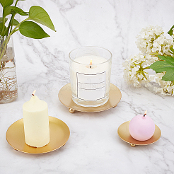 3шт 3-х стилистический железный подсвечник AJEW-CP0004-77